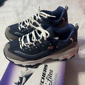 Skechers Blue and Gray Athletic Shoes